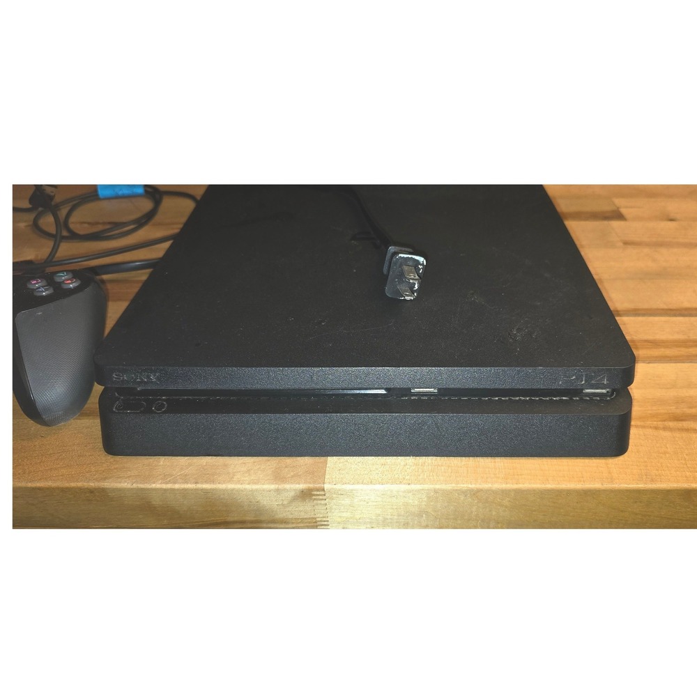 Sony PlayStation 4 PS4 Slim 500GB Console Jet Black with Controller & Cables